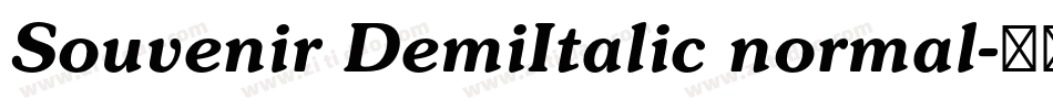 Souvenir DemiItalic normal字体转换